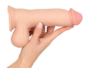 Nature Skin Dildo with moveable Skin medium 19 cm