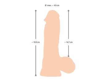 Nature Skin Dildo with moveable Skin medium 19 cm