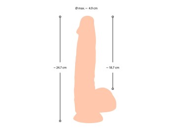 Nature Skin Dildo with moveable Skin large 24 cm