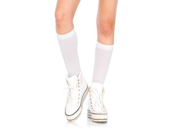 Leg Avenue weiße Kniestrümpfe