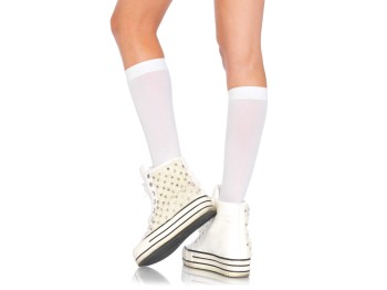 Leg Avenue weiße Kniestrümpfe