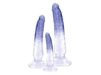 You2toys Crystal Clear 3-teiliges Analdildo-Set blau