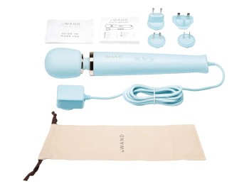 Le Wand Powerful Plug-In Sky Blue Vibrating Massager