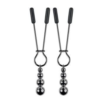 Selopa Nippelklemmen mit hängenden Perlen chrome