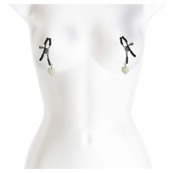 NS Novelties Bound leuchtende Nippel Klemmen G3 silber