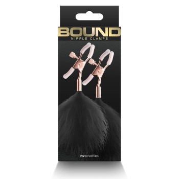 NS Novelties Bound Nippel Klemmen F1 mit Puschel schwarz