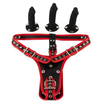 Bad Kitty Strap-on-String inklusive 3 Dildos