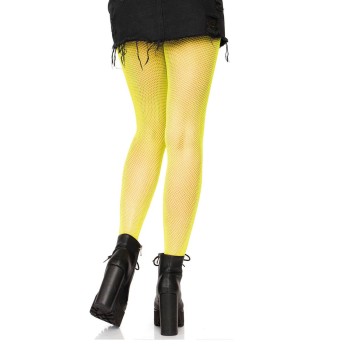 Leg Avenue klassische neongelbe Netzstrumpfhose