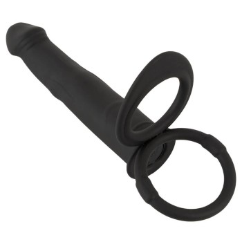 Black Velvets Analvibrator mit Penis- und Hodenring