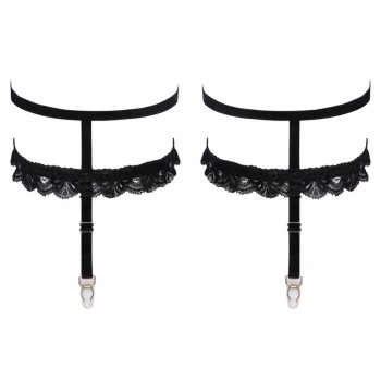 Cottelli Lingerie Doppel-Strumpfband Gr. L/XL