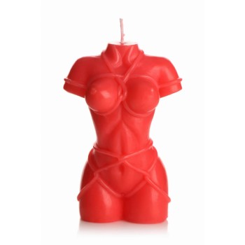 Bondage Figur - Sensual Heißwachskerze - Rot