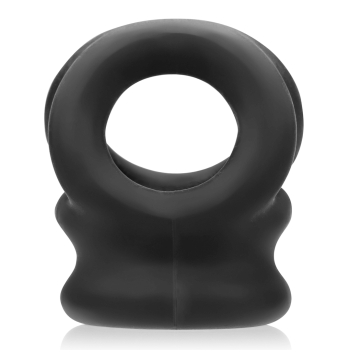Oxballs Tri-Squeeze Cocksling - 3 Ring Ballstretcher Black Ice