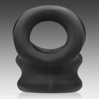Oxballs Tri-Squeeze Cocksling - 3 Ring Ballstretcher Black Ice