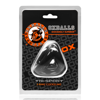 Oxballs Tri-Sport - 3-Ring Cocksling Black