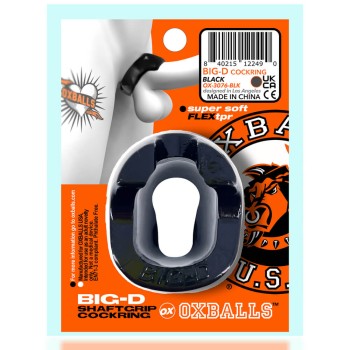 Oxballs Big-D - Comfort Cockring mit Shaft Gripper - Black