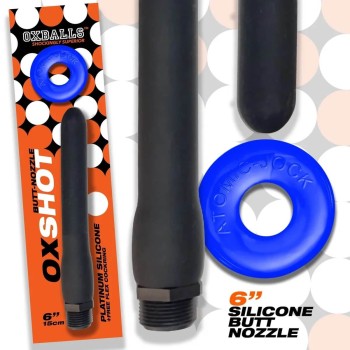 Oxballs Oxshot 6" Analdusche Butt-Nozzle mit Flex Cockring