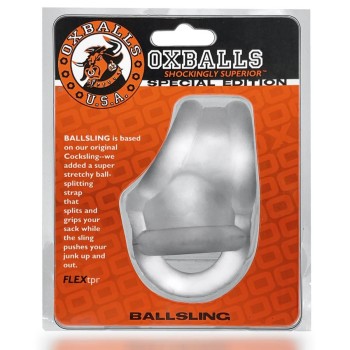 Oxballs Ballsling - Cocksling mit Ball-Splitter Clear Ice