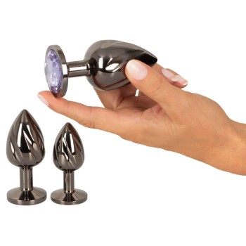ANOS 3-teiliges Metall-Analplug-Set