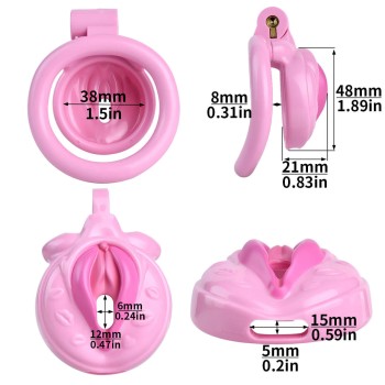 Sissy Cage Pink - Der ultimative Peniskäfig inkl. 4 Ringe