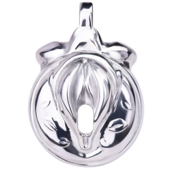 Vulva Cage Edelstahl - Sissy Peniskäfig im Vagina Design 50mm