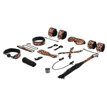 Liebe Seele 13-teiliges Bondage-Set Leopard Print