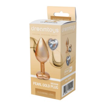Dreamtoys Gleaming Love Pearl Plug gold medium