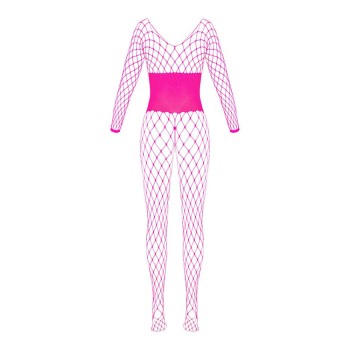 Fantasy by Cottelli Collection Langarm-Catsuit ouvert in pink