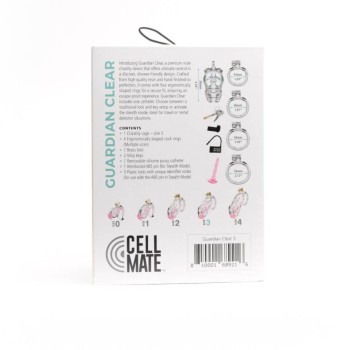 CellMate - Guardian Chastity Cage Clear Size 3