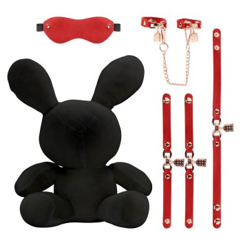 Bondage Bunny Velvet - BDSM Kuscheltier Schwarz