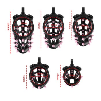 CellMate - FlexiSpike Chastity Cage Black Size 1