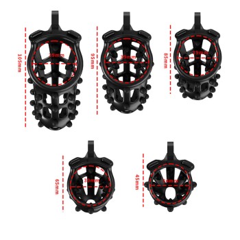 CellMate - FlexiSpike Chastity Cage Black Size 0
