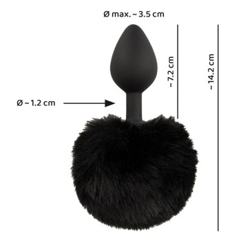 You2Toys fluffy tail plug for your butt size M schwarz