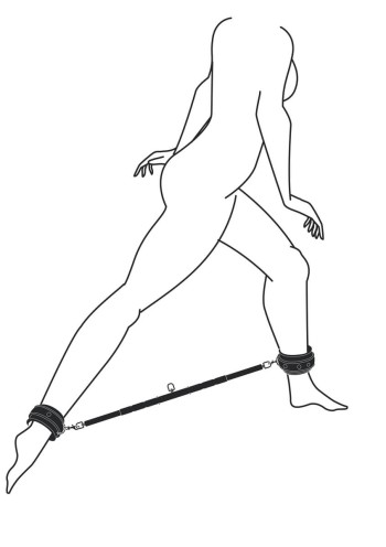 Easytoys Fetish Collection - Verstellbare Spreizstange mit Fesseln