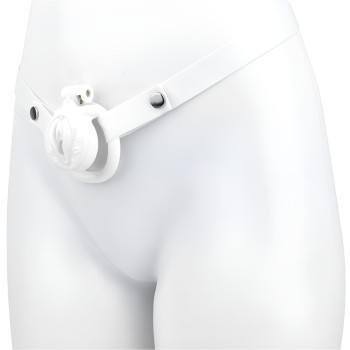 Sissy Cage Deluxe - Peniskäfig mit Hüftgurt inkl. 4 Ringe