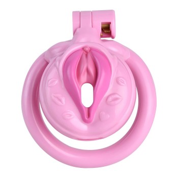 Sissy Cage Deluxe - Peniskäfig mit Hüftgurt Pink