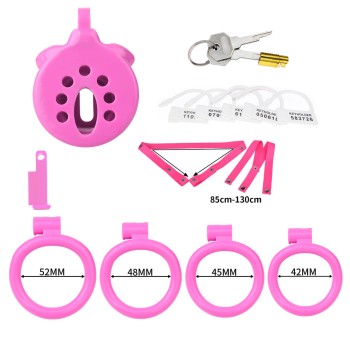 Toy Boy Peniskäfig mit Hüftgurt - Inverted Negative Chastity Cage Pink