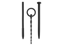 NMC Knot Knot 3 in 1 Silicone Urethral Dilator Sounding Kit schwarz