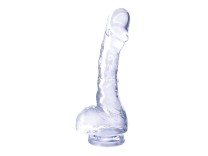 Excellent Power Realistic Mini Dildo With Suction Cup Clear 10 cm