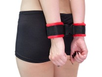 Schnellfesseln Klick-Verschluss - Soft Bondage Handfesseln Blk/Red Schnellfesseln Klick-Verschluss - Soft Bondage Handfesseln Blk/Red