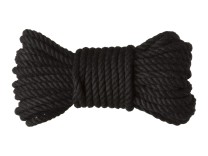 Premium Shibari Bondage-Seil aus Hanf schwarz 9m