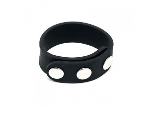 Rimba - Silikon Cockring mit Druckknöpfen - Penis Strap