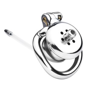 Nullo - Negativer Edelstahl Peniskäfig mit Hüftgurt 45mm