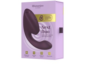 Womanizer Next Duo - 3D Pleasure Air Stimulator Dark Purple Womanizer Next Duo - 3D Pleasure Air Stimulator Dark Purple