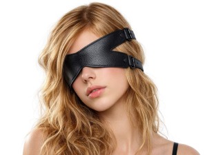 X-Mask BDSM Augenmaske - Blackout Leder-Look Augenbinde