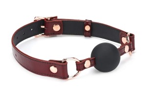 Liebe Seele - Wine Red Leather Ball Gag