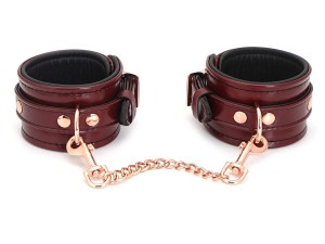 Liebe Seele - Wine Red Leder-Fußfesseln