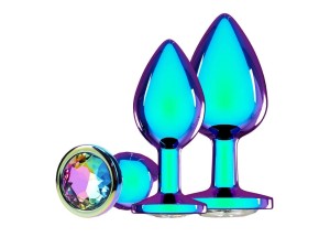 Venice Collection - Metal Buttplug-Set - Irisierend