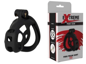 Hidden Desire Cock Cage - Penis Prison Short Black