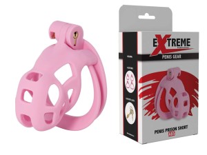 Hidden Desire Cock Cage - Penis Prison Short Pink