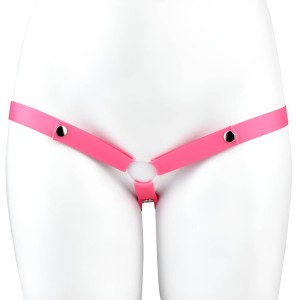 3-Punkt Peniskäfig Hüftgurt Pink